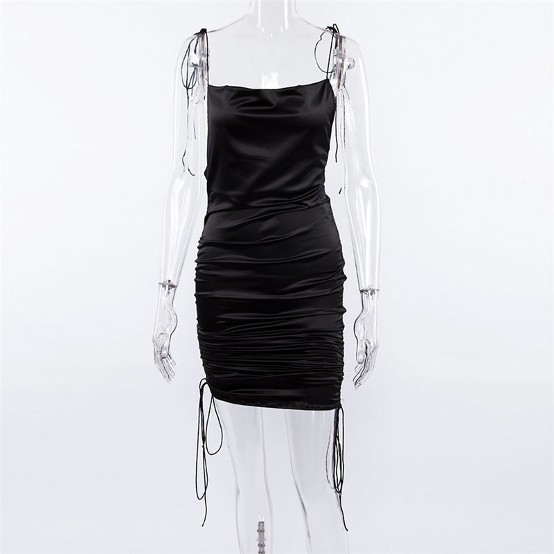 Ruched Spaghetti Strap Dress