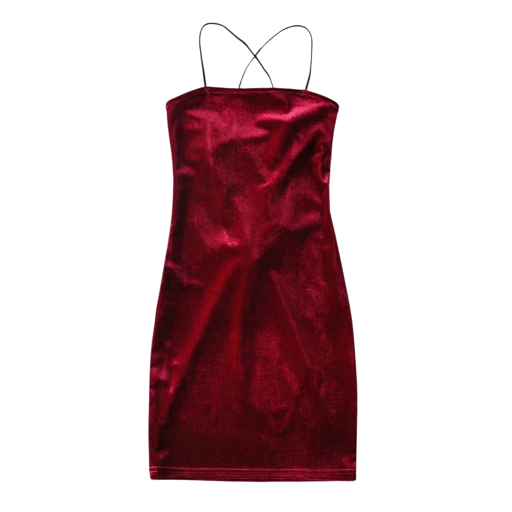 Velvet Criss Cross Dress